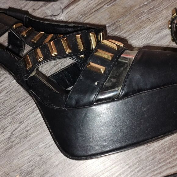 shoe republic la platform gladiator grommet  5.5" heels  Sz 8.5 - Picture 3 of 6